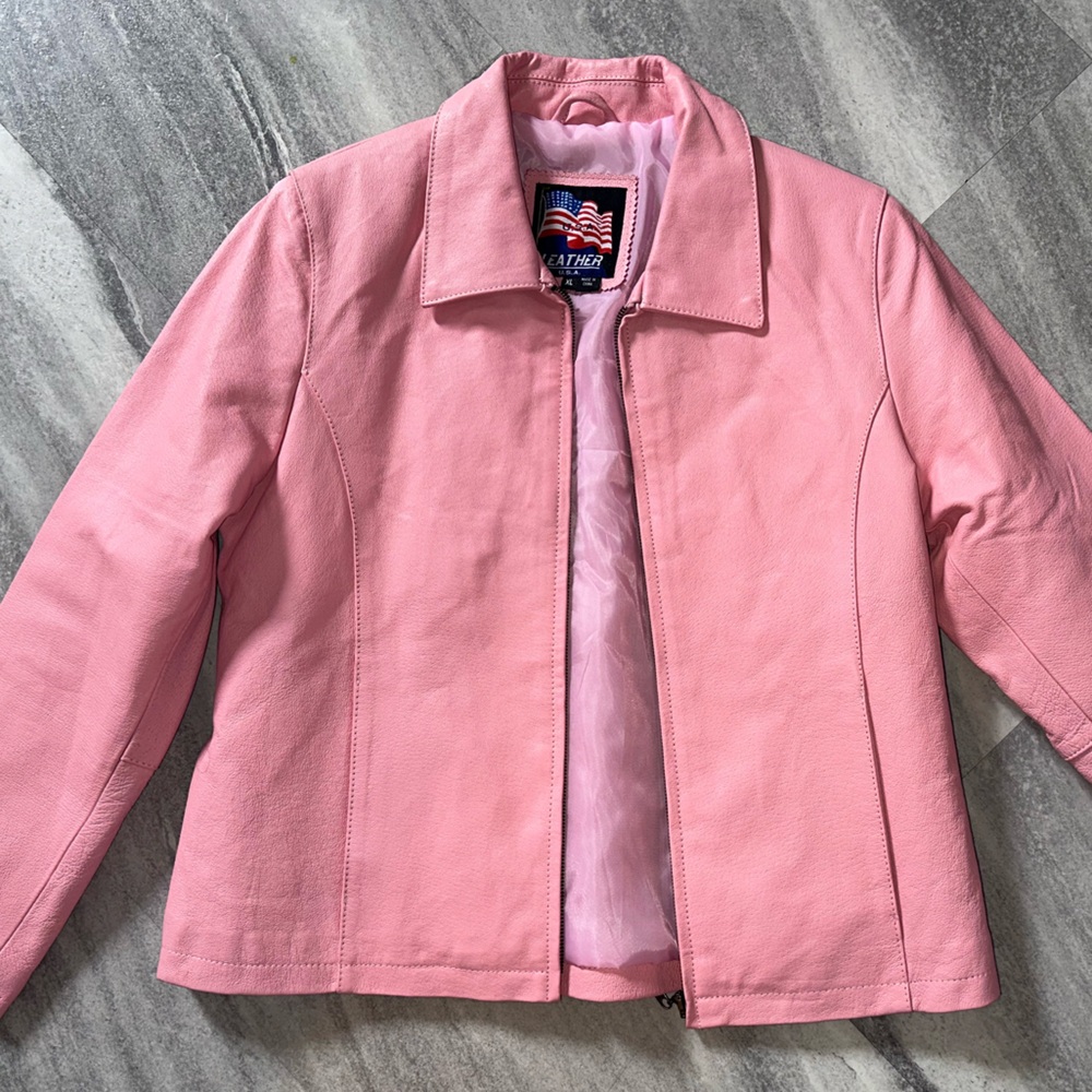 Pink Leather Jacket